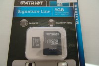 Cartão memoria 8 Gigas Patriot micro com leitor